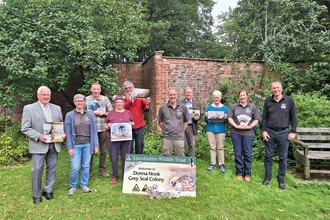 Volunteers from Donna Nook and LWT staff members