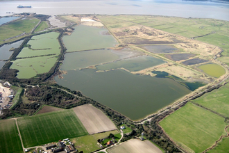 Aerial view of Thames Estuary by Rolf Williams