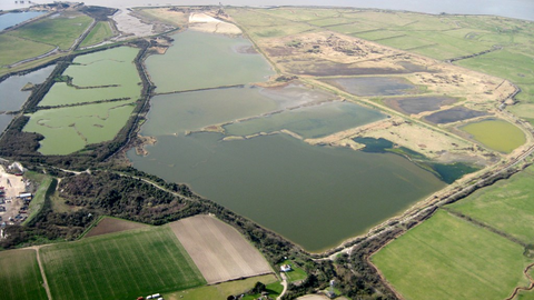 Aerial view of Thames Estuary by Rolf Williams