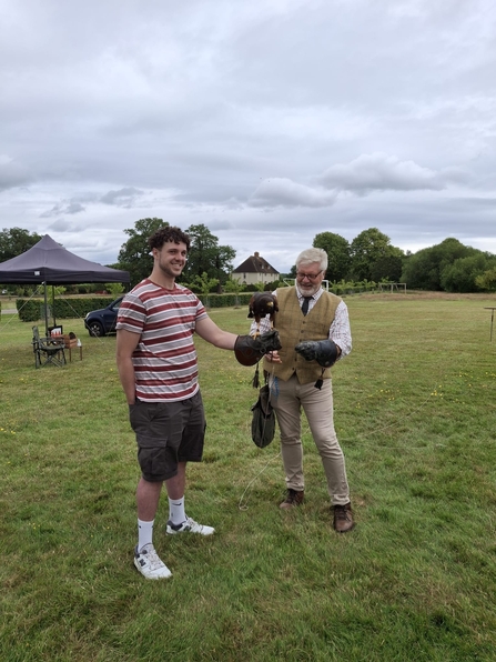 Ed with a Harris's hawk