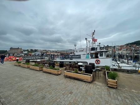 The SeaGrown café in Scarborough harbour.