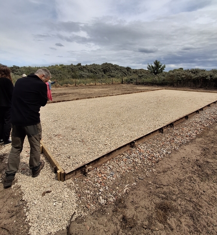 Base for the new building at Sea View Farm